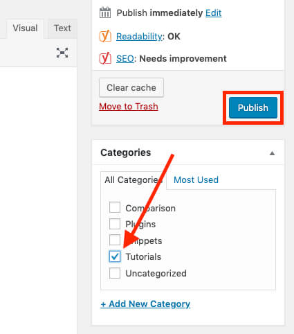 How to Set Blog Categories and Hit Publish on Your New Posts