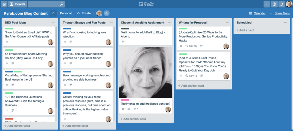 Trello to Manage Your Blog Editorial Calendar