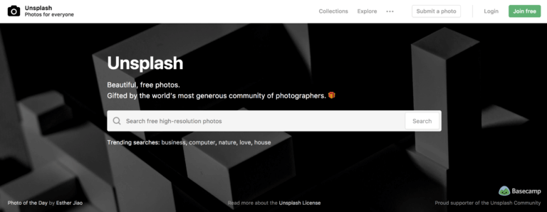 Unsplash Stock Photo Site for Free Blog Images to Use